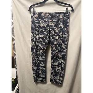 Lululemon Wunder Under Crop High Rise 21” Leggings Spring Bloom Multi Size 8